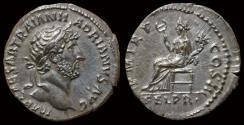 Ancient Coins - Hadrian (AD 117-138). AR denarius (18mm, 3.53 gm,). Rome, AD 120-121. RARE