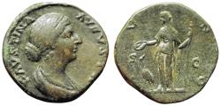 Ancient Coins - Faustina II. A.D. 147-175. Æ Sestertius IVNO. Rome