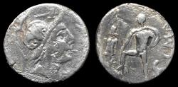 Ancient Coins - C. Poblicius Malleolus. Denarius; C. Poblicius Malleolus; c. 96 BC, Denarius, 3.27g.