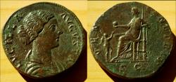 Ancient Coins - Lucilla (daughter of M. Aurelius) Æ Sestertius. Rome, AD 164-169.