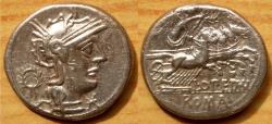 Ancient Coins - L. Opimius, (131 B.C.), silver denarius, Rome Mint, (3.84 g),