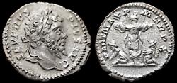 Ancient Coins - Septimius Severus AR Denarius. Rome, AD 202.