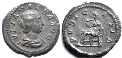 Ancient Coins - Julia Maesa, Augusta, 218-224/5. Silver Denarius (19.5mm, 3.4 g), Rome.