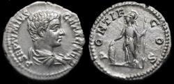 Ancient Coins - Geta, as Caesar, AR Denarius. Rome, AD 203-208.