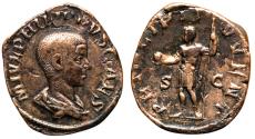 Ancient Coins - PHILIP II. As Caesar, 244-247 AD. Æ Sestertius