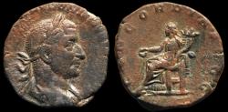 Ancient Coins - Trebonianus Gallus AE Sestertius (13.84g , 26mm) Rome AD 251-253 RARE