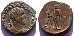 Ancient Coins - Trajan Decius (249-251), AE Sestertius, Rome, AD 249-251.
