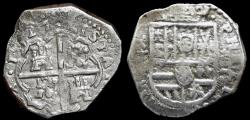 World Coins - Spain Cob 2 Reales1627 Philip IV, Mexico. Silver (6.74 g.)