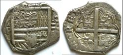 World Coins - Spain Philip IV Cob Silver 2 Reales 1621-1665, Toledo