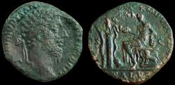 Ancient Coins - Commodus Æ Sestertius. Rome, AD 184-185. VERY RARE
