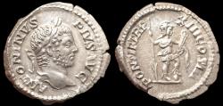 Ancient Coins - Caracalla AR Denarius. Rome, AD 210.