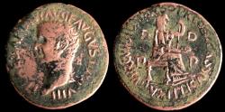 Ancient Coins - ZEUGITANA, Utica. Tiberius. AD 14-37. Æ Dupondius (12.70 g, 31 mm). RARE