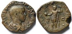 Ancient Coins - PHILIP II. As Caesar, 244-247 AD. Æ Sestertius (15.2 gm, 28mm).