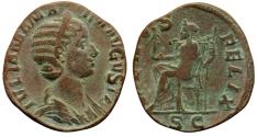 Ancient Coins - Julia Mamaea (mother of S. Alexander) Æ Sestertius. Rome, AD 224