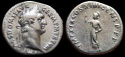 Ancient Coins - Domitian AR Denarius. Rome, AD 88-89. Minerva