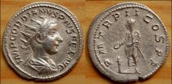 Ancient Coins - Gordian III AR Antoninianus. Rome, January-March AD 240.