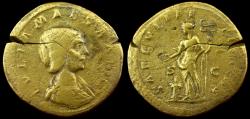 Ancient Coins - Julia Maesa (Elagabalus, 218-222), AE Sestertius, Rome, c. AD 218-222 RARE