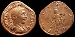 Ancient Coins - PHILIP I , 244-249. AE Sestertius. 20.11g. SALVS AVG