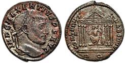 Ancient Coins - Maxentius Billon Follis - CONSERV VRB SVAE - Rome Mint - Scarce