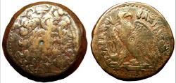 Ancient Coins - EGYPT. Ptolemy IV Philopator. 222-205/4 BC. Æ Tetrobol (37mm, 44.43 g,)