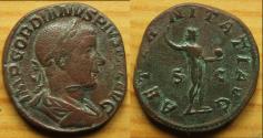 Ancient Coins - Gordian III Æ Sestertius. Rome, AD 240-244. AETERNITATI
