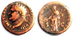 Ancient Coins - TITUS Auguste (79-81), AE As, 80-81, (11.38g) Rome. PAX AVGVST