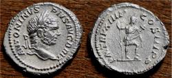 Ancient Coins - CARACALLA (197-217). Denarius. Rome. Virtus