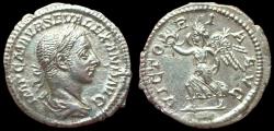 Ancient Coins - Severus Alexander AR Denarius. Rome, AD 225.