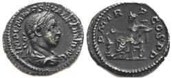 Ancient Coins - Severus Alexander. AR Denarius. Salus. Rome 220 AD - RIC 14