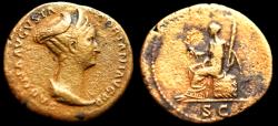 Ancient Coins - Sabina, wife of Hadrian, As circa 134, Æ 10.31 g.
