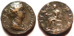 Ancient Coins - Diva Faustina I  Sestertius circa 141-161, Æ 23.81 g