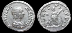 Ancient Coins - Plautilla. Augusta Denarius AR 3.61 g. AD 202-205. Rome