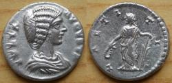 Ancient Coins - Julia Domna (AD 193-217). AR denarius (19mm, 3.68 gm). Laodicea ad Mare, AD 198-202.