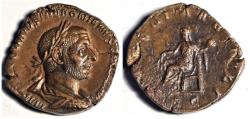 Ancient Coins - Trebonianus Gallus, 251-253 Sestertius 251-253, IVNONI MARTIALI Æ 16.57 g.
