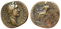 Ancient Coins - Antoninus Pius augustus, 138 – 161. Sestertius 153-154, Æ 24.65 g., 33 mm.