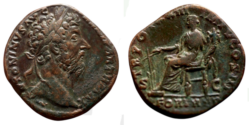 Marcus Aurelius, 161-180. AE Sestertius, Rome, 168-169. | Roman