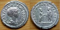 Ancient Coins - Plautilla, Augusta, 202-205. Denarius (Silver, 20 mm, 3.63 g,), Rome, 202.