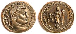 Ancient Coins - Maximianus Herculius AD 286-305. AE Follis Ticinum