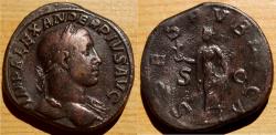 Ancient Coins - SEVERUS ALEXANDER, 222-235 Sestertius, 232. AE 22.51 g.
