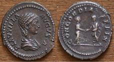 Ancient Coins - Plautilla (Caracalla, 198-217), AR Denarius, Rome, AD 202-205, AR, (g 3,98, mm 20).