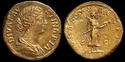 Ancient Coins - DIVA FAUSTINA JUNIOR, Died 175 AD. Æ Sestertius SIDERIBVS RECEPTA