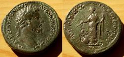 Ancient Coins - Marcus Aurelius AD 161–180. Æ sestertius (27.65 g , 33 mm). Rome,  AD 165–166