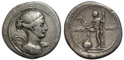 Ancient Coins - Octavian AR Denarius. Italian mint (Rome?), 31 - 30 BC. (3.64g, 21mm)