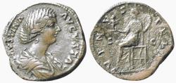 Ancient Coins - FAUSTINA II (Augusta, 147-176 ). Sestertius. Rome. VENUS