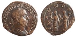 Ancient Coins - TRAJAN DECIUS. 249-251 AD. Æ Sestertius (15.59 gm).