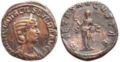 Ancient Coins - Otacilia Severa, Augusta, 244-249. AE Sestertius, Rome, 248.