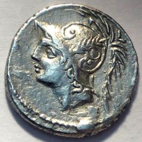 Roman Republic Silver Denarius of Quintus Minucius Thermus 103 BC