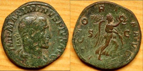 Maximinus, 235–238 Sestertius circa March 235-January 236, Æ Maximinus, 235–238 Sestertius circa March 235-January 236, Æ