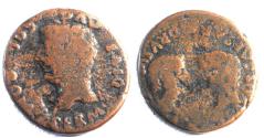 Ancient Coins - Hispania. Colonia Romula. Tiberius with Germanicus and Drusus, as Caesares Æ As - 14-37 AD.