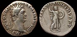 Ancient Coins - DOMITIAN. 81-96 AD. AR Denarius (19mm, 3.33 gm). Struck 89 AD.